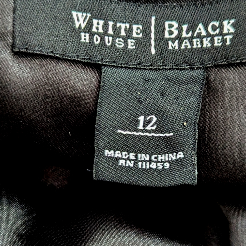 WHBM White House Black Market Print High Neck Detail Fit Flare Dress 12 - Picture 7 of 7